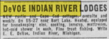 De Voes Indian River Motel Lodges (DeVoe) - July 1941 Ad (newer photo)